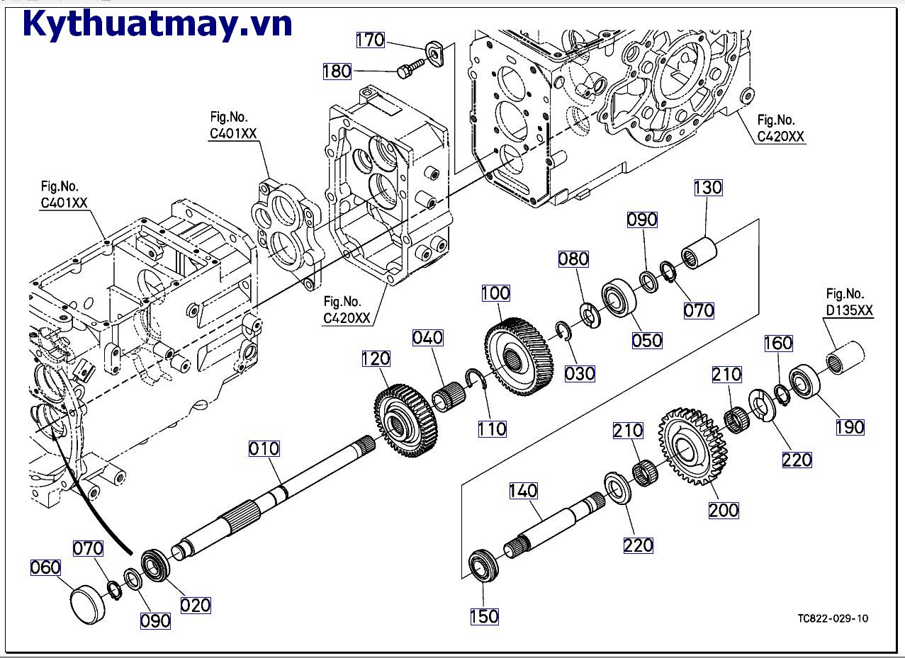 Trục giữa PTO